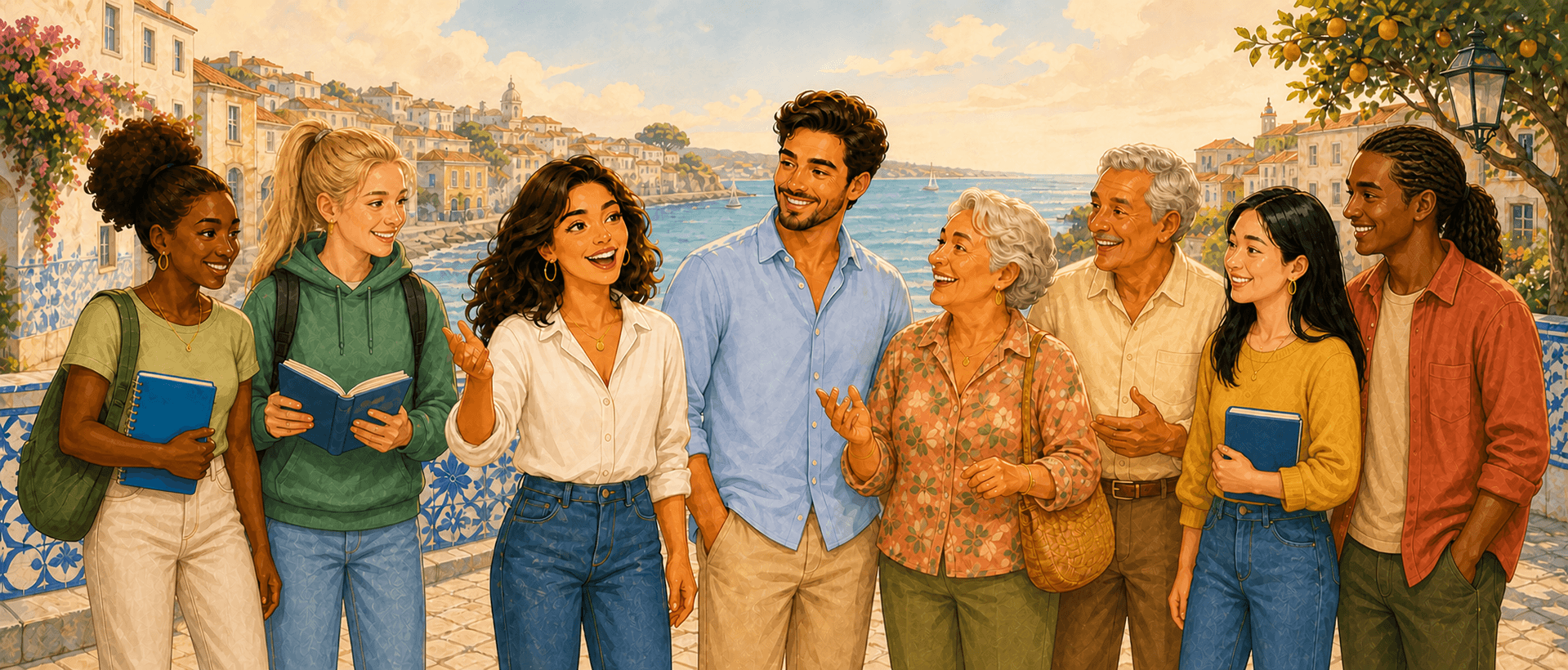 InΓͺs and Tiago learning with older and younger people from diverse backgrounds in Portugal